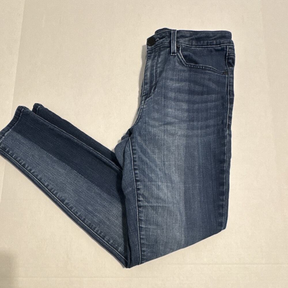 Seven7 Women's Skinny Jeans Mid Rise Blue Medium Wash Stretch Denim Pockets